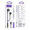 Auscultadores universais Hoco M115 Sagacious com microfone, preto