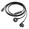 Auscultadores universais Hoco M115 Sagacious com microfone, preto
