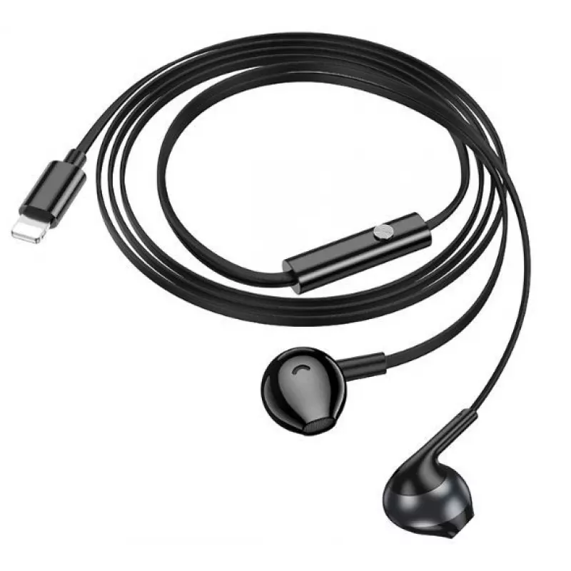 Auscultadores universais Hoco M115 Sagacious com microfone, preto
