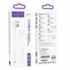 Auscultadores universais Hoco M115 Sagacious com microfone, intra-auriculares, com fios, jack 3,5mm, branco