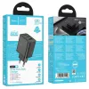 Carregador GaN Hoco N51 Scenery PD65W (2C1A) ficha EU preto