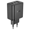 Carregador GaN Hoco N51 Scenery PD65W (2C1A) ficha EU preto