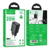 Carregador Hoco N60 Gentle de porta única PD20W (EU) preto