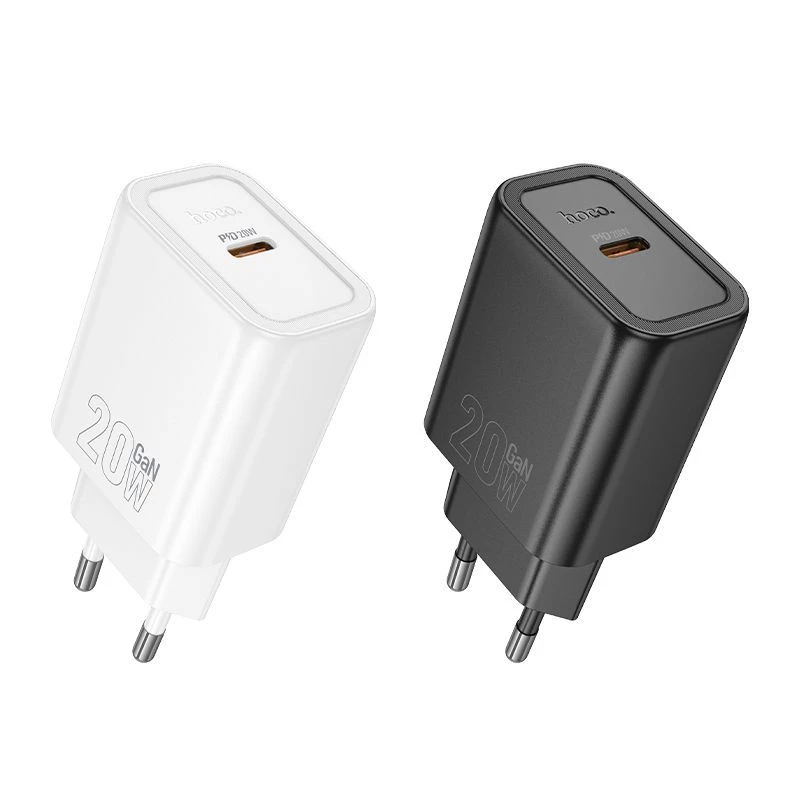Carregador Hoco N60 Gentle porta única PD20W (UE) branco