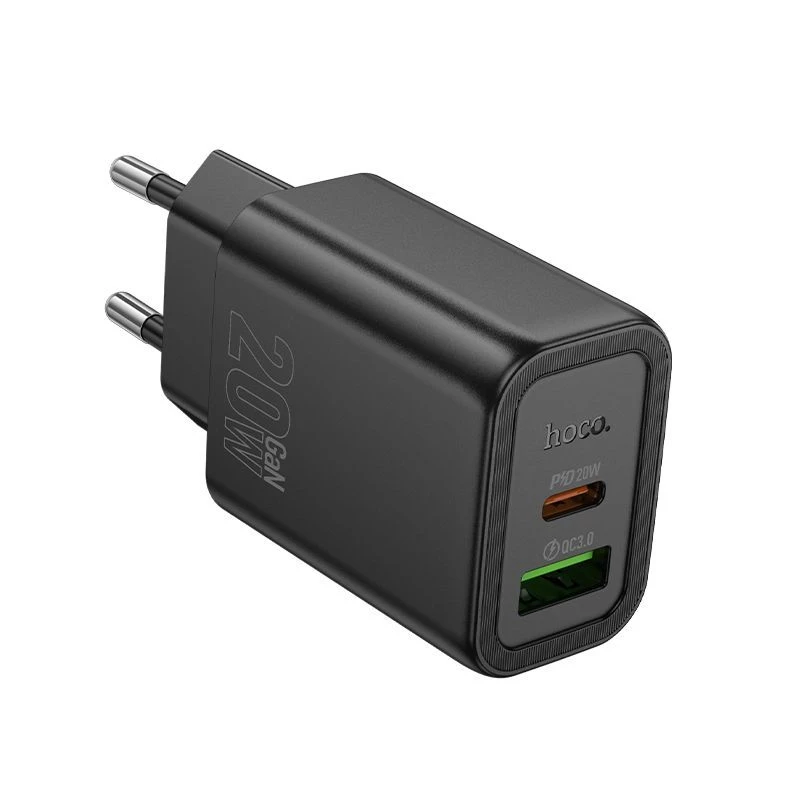 Hoco Carregador N61 Gentle PD20W+QC3.0 (UE) Preto