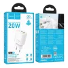 Carregador Hoco N61 Gentle PD20W+QC3.0 (EU) branco