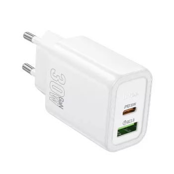 Carregador Hoco N63 Gentle PD30W+QC3.0 (EU) branco