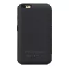 Capa de bateria ultrafina Hoco 3000mAh com capa em pele para Apple iPhone 6/6S preta