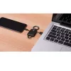 Cabo de carregamento com porta-chaves Hoco UPL19 para Apple iPhone, Lightning, preto, 0,15 m
