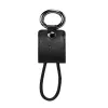 Cabo de carregamento com porta-chaves Hoco UPL19 para Apple iPhone, Lightning, preto, 0,15 m