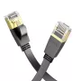 Hoco Cabo de rede plano em cobre puro US07 General (10m) preto