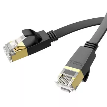 Cabo de rede Hoco US07 General Pure Copper plano (5m) Preto