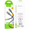 Hoco X109 Energy Cabo de Carregamento e Dados de Silicone 60W USB-C para USB-C 1m Preto