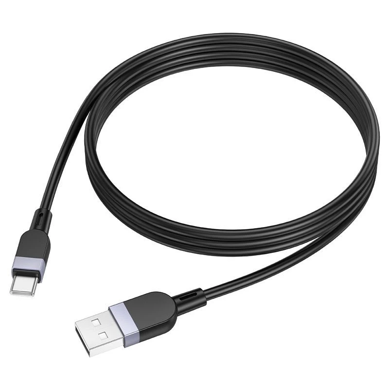 Cabo de carregamento e dados em silicone Hoco X109 Energy USB-A para USB-C 1 m preto