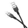 Cabo de carregamento e dados em silicone Hoco X109 Energy USB-A para USB-C 1 m preto
