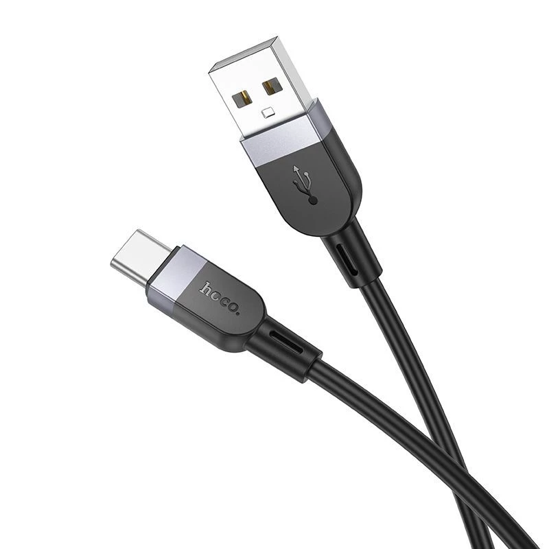 Cabo de carregamento e dados em silicone Hoco X109 Energy USB-A para USB-C 1 m preto