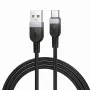 Cabo de carregamento e dados em silicone Hoco X109 Energy USB-A para USB-C 1 m preto