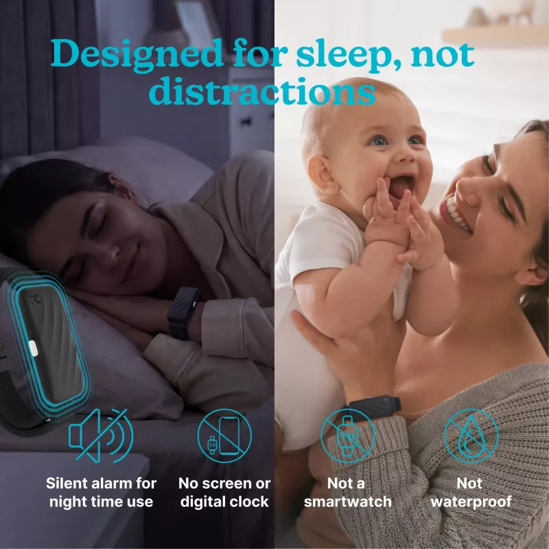 HoMedics SS-WB100BL-WW WakeBand – o seu despertador silencioso, azul – despertador vibratório portátil e monitor de atividade física