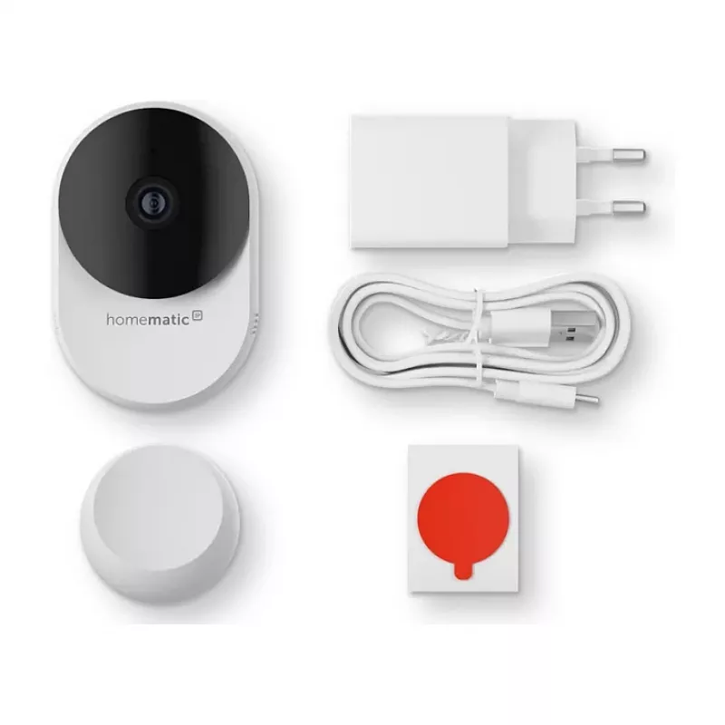 Homematic IP Indoor Camera basic (HmIP-CI-B) – Câmara de segurança Wi-Fi 3 MP, branco/preto