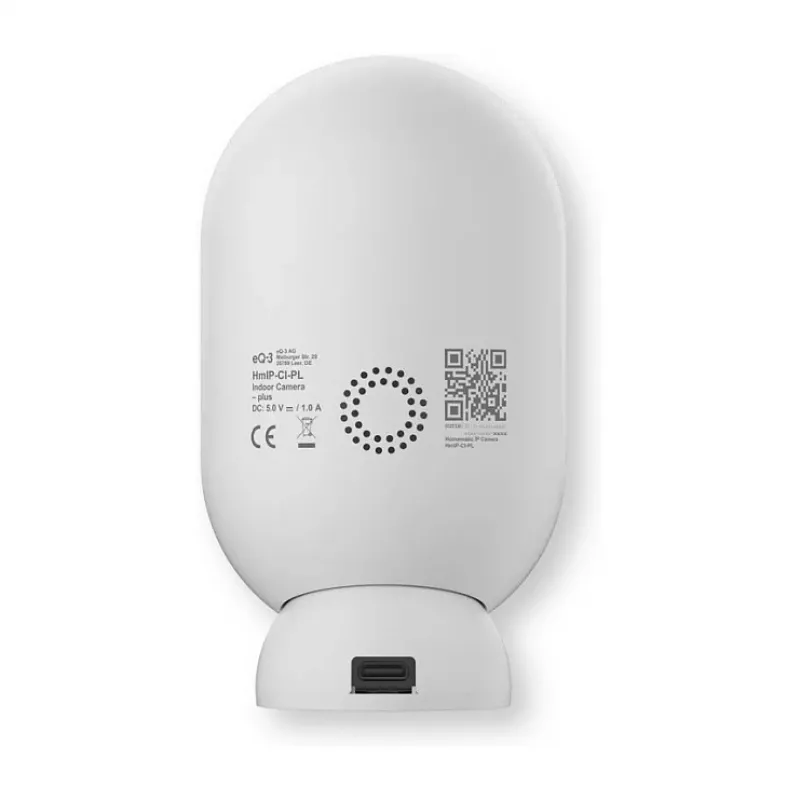Câmara de segurança Wi-Fi Homematic IP Indoor Camera plus (HmIP-CI-PL) - 4MP, branco