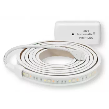 Homematic IP Lightstrip Set, 2 m, RGBW, Tunable White, autoadesivo, IP20, Classe de segurança III