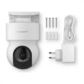 Homematic IP Câmara Exterior (HmIP-CO) Branca, 5MP, WLAN – Câmara de Vigilância Smart Home