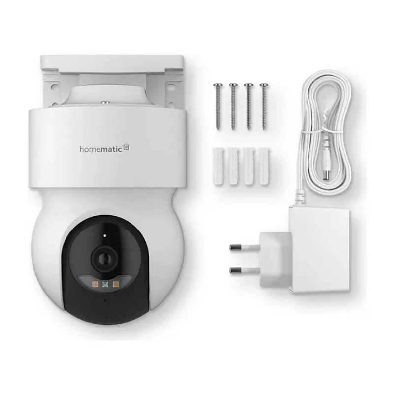 Homematic IP Câmara Exterior (HmIP-CO) Branca, 5MP, WLAN – Câmara de Vigilância Smart Home