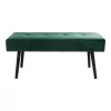 House Nordic Banco com revestimento em veludo verde 100x35x44