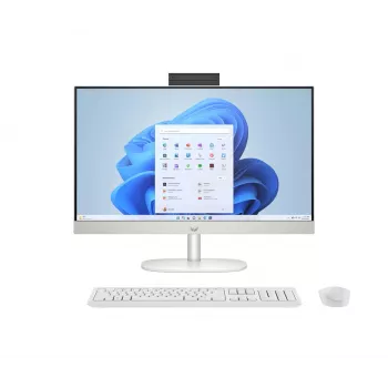 PC All-in-One HP 24-cr0332nw AMD Ryzen 7 7730U 23,8 polegadas Full HD, 16GB DDR4, 512GB SSD, Windows 11 Home, Wi-Fi 6, branco