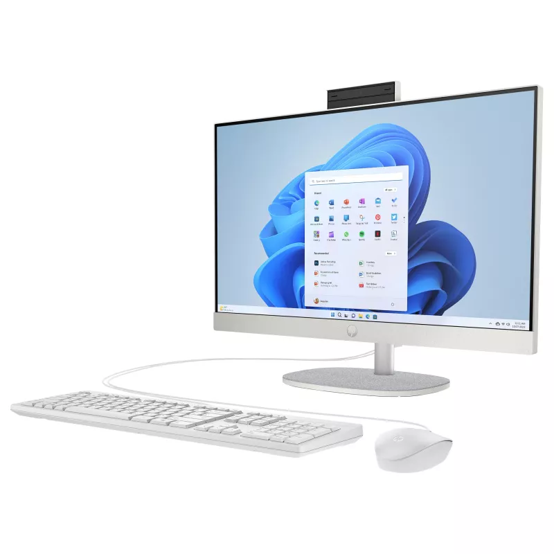 HP 24-cr0430ng PC All-in-One 23,8 polegadas, Intel Core i3-1315U, 8 GB RAM, 256 GB SSD, Windows 11 Home, Branco