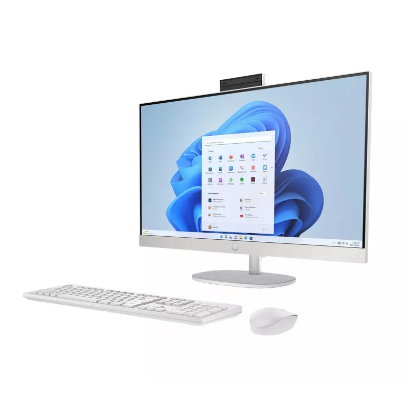 PC All-in-One HP 27-cr0222nw, AMD Ryzen 7 7730U, 27 polegadas Full HD IPS, 16GB DDR4, 512GB SSD, Windows 11 Home, Wi-Fi 6, branco