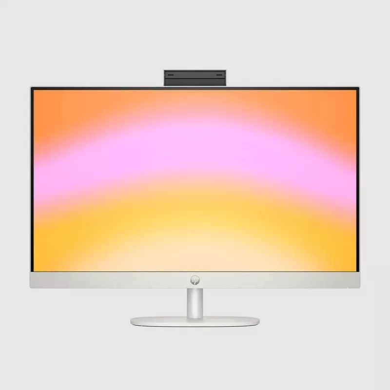 PC All-in-One HP 27-cr0232nw, AMD Ryzen 5 7520U, 27 polegadas Full HD, 16 GB LPDDR5, 512 GB SSD, Windows 11 Home, Wi-Fi 6, branco