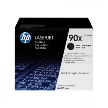 Cartucho de toner preto HP 90X alta capacidade pack duplo (CE390XD) - original