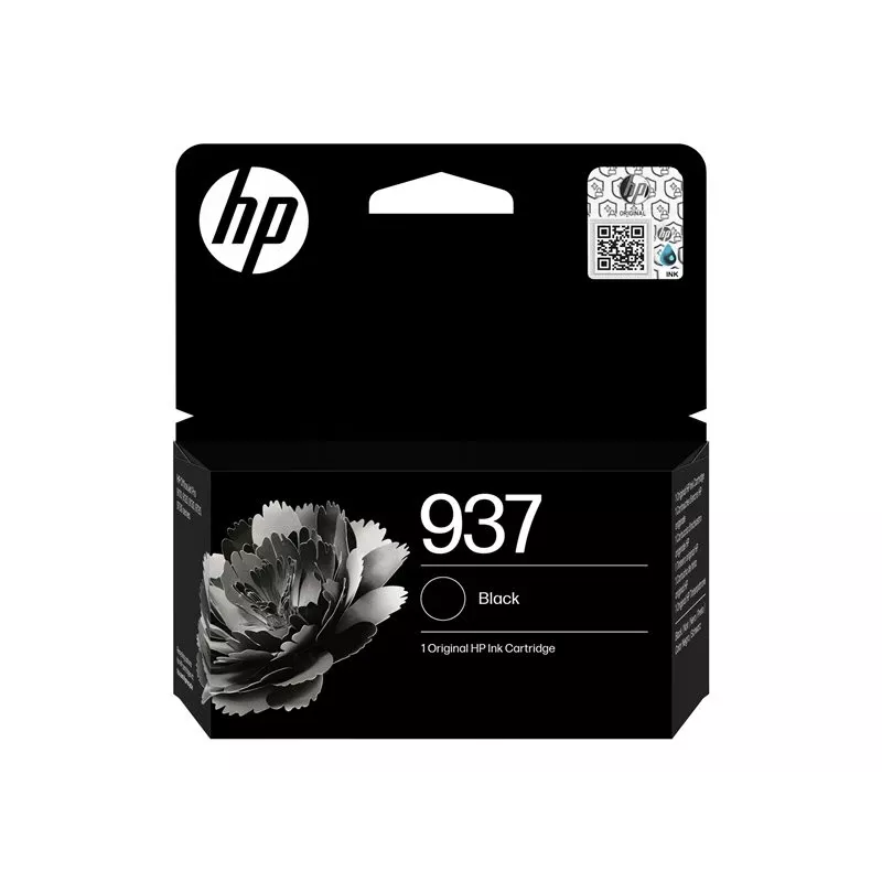 HP 937 preto Cartucho de tinta original – à base de pigmento, capacidade padrão (4S6W5NE#LS3)