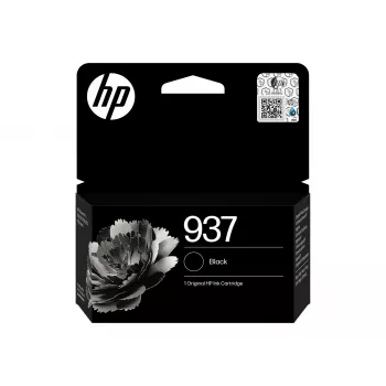 HP 937 preto Cartucho de tinta original – à base de pigmento, capacidade padrão (4S6W5NE#LS3)