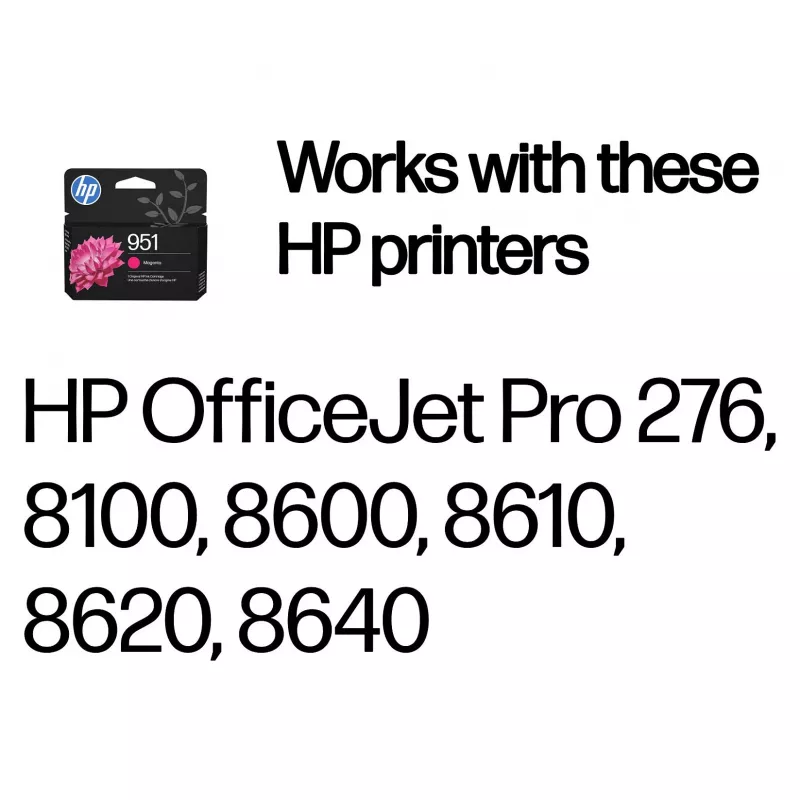Cartucho de tinta original HP 951 Magenta 8 ml (700 páginas) para Officejet Pro