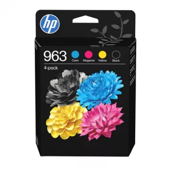 HP 963 Tinteiro Original Multipack (pack de 4) - Preto, Ciano, Magenta, Amarelo - Alto Rendimento