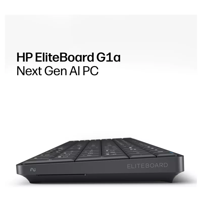 HP EliteBoard G1a Next Gen AI PC - AMD Ryzen AI 5, 16GB RAM, 512GB SSD, Windows 11 Pro, Wi-Fi 6E, preto