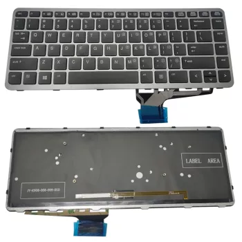 Teclado de substituição HP EliteBook Folio 1040, inglês dos EUA, sem retroiluminação