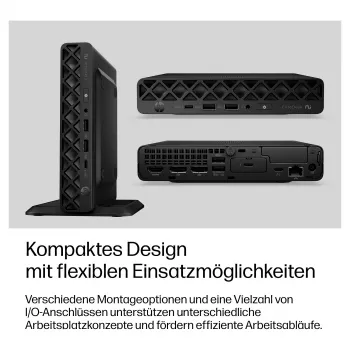 Mini PC HP EliteDesk 8 Mini G2i, Intel Core Ultra 7 356H, 32GB DDR5 RAM, 1TB NVMe SSD, Windows 11 Pro, Preto