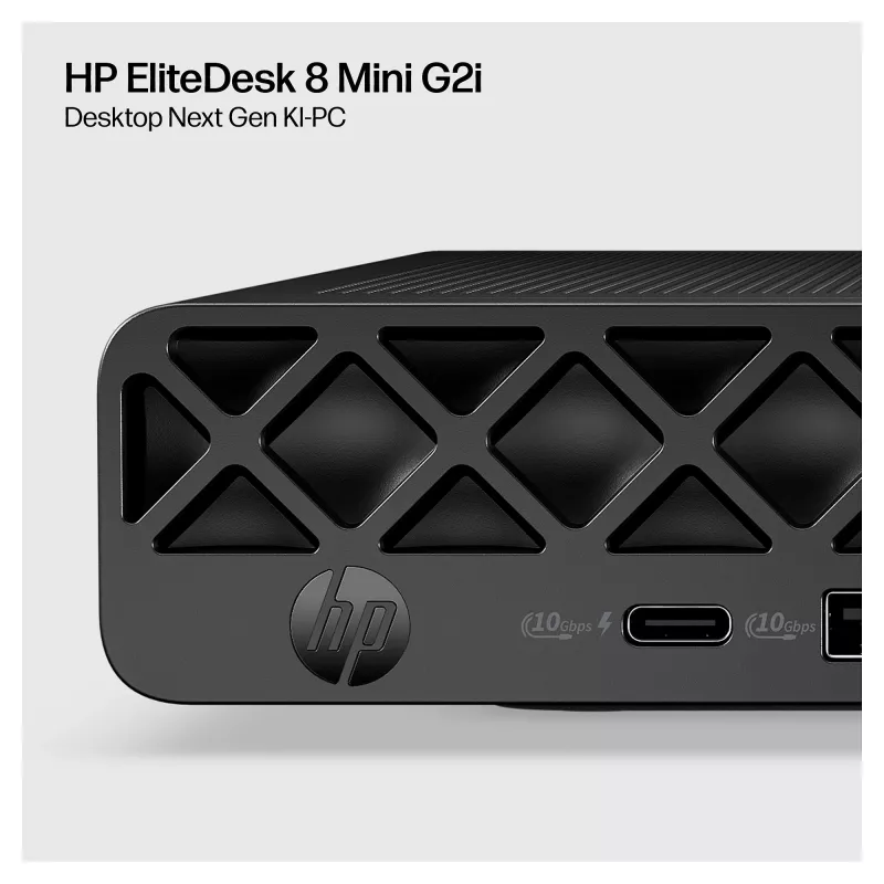 Mini PC HP EliteDesk 8 Mini G2i, Intel Core Ultra 7 356H, 32GB DDR5 RAM, 1TB NVMe SSD, Windows 11 Pro, Preto