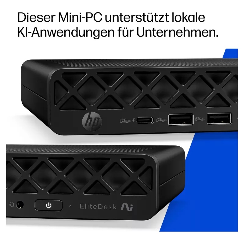Mini PC HP EliteDesk 8 Mini G2i, Intel Core Ultra 7 356H, 32GB DDR5 RAM, 1TB NVMe SSD, Windows 11 Pro, Preto