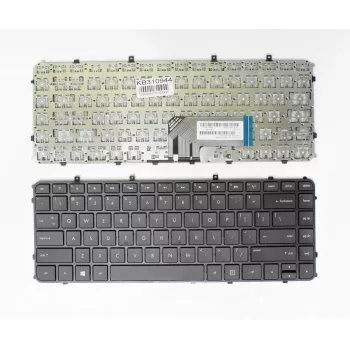 HP Envy série 4-1000 teclado de substituição - layout nórdico, retroiluminado, preto, com moldura