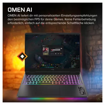 HP HyperX OMEN 16-ah1470ng Portátil gaming de 16 polegadas WQXGA, Intel Core Ultra 7 270HX Plus, 32GB RAM, 1TB SSD, GeForce RTX 5070 Ti, Windows 11 Home