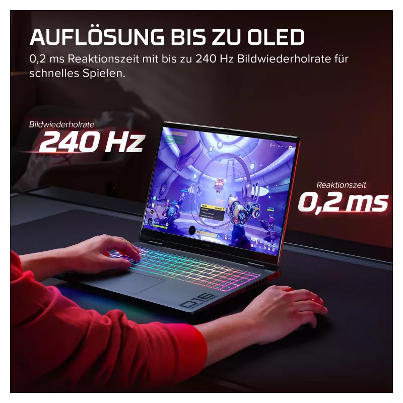 HP HyperX OMEN 16-ah1470ng Portátil gaming de 16 polegadas WQXGA, Intel Core Ultra 7 270HX Plus, 32GB RAM, 1TB SSD, GeForce RTX 5070 Ti, Windows 11 Home