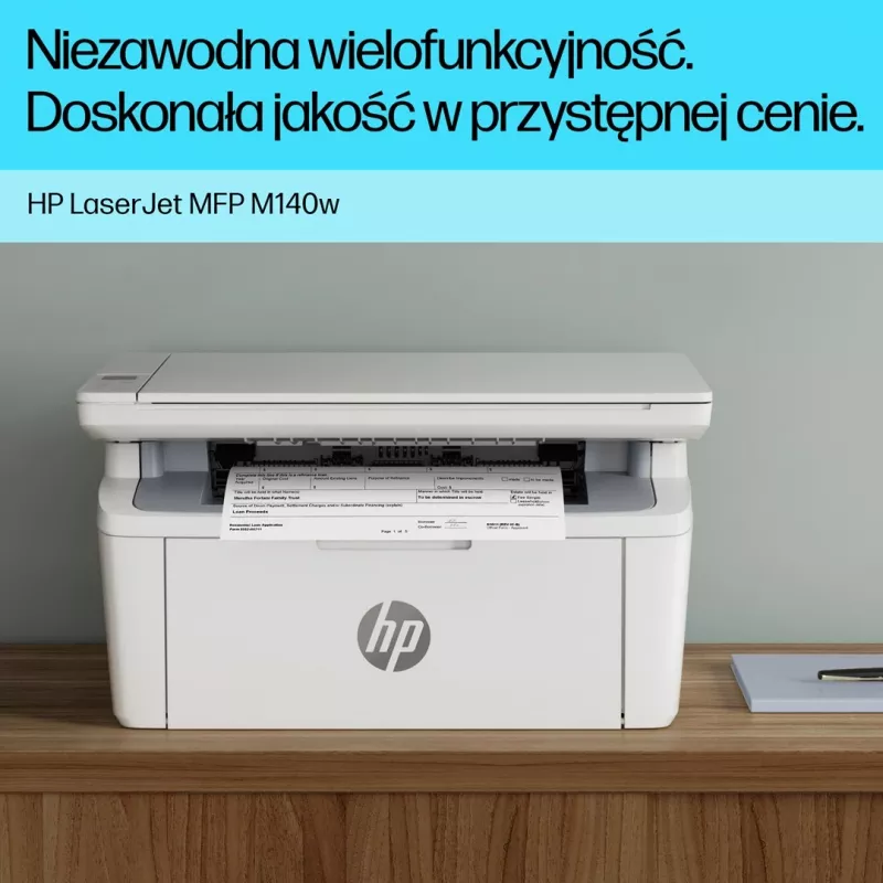 Impressora laser multifunções monocromática sem fios HP LaserJet M140w, copiadora, scanner