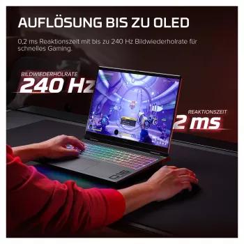 HP OMEN 16-ak1470ng Portátil Gaming, 16,1 polegadas QHD 165Hz, AMD Ryzen AI 7, 32GB RAM, 1TB SSD, RTX 5070 Ti, Windows 11 Home
