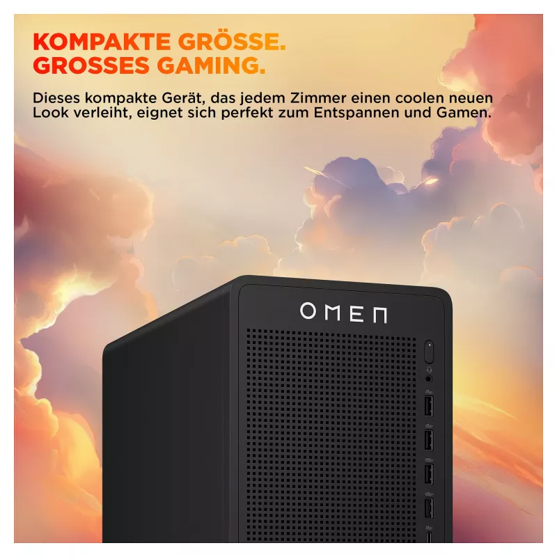 HP OMEN 16L TG03-0472ng desktop gaming, AMD Ryzen 7 8700F, 16GB DDR5, 512GB SSD, RTX 5050, Windows 11 Home