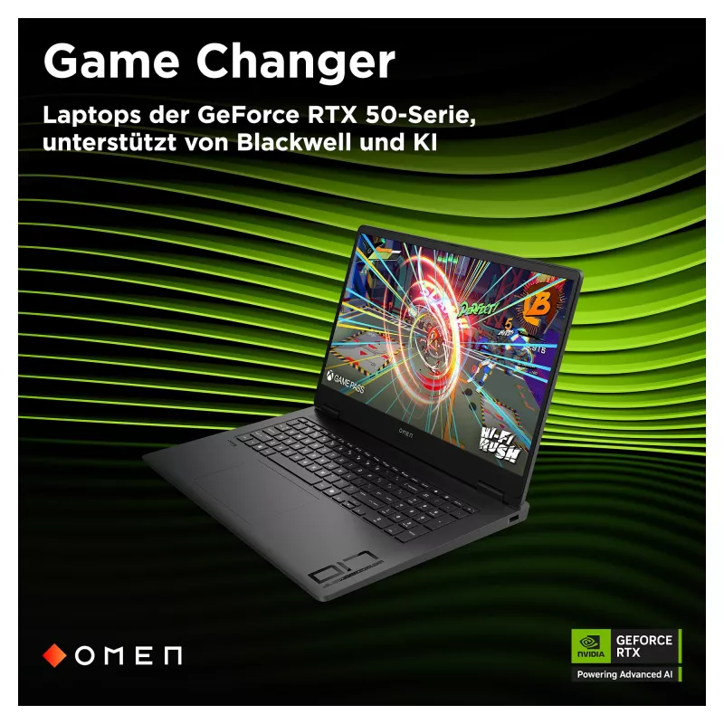 HP OMEN 17-db1471ng portátil gaming, 43,2 cm (17,3 inch) QHD 165Hz, AMD Ryzen AI 7 350, 24GB RAM, 512GB SSD, RTX 5070, Windows 11 Home