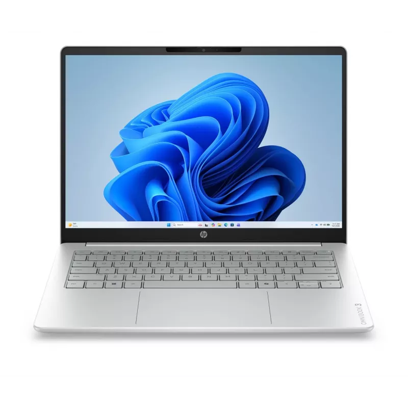 Portátil HP OmniBook 3 14-hu0012nwx 14 polegadas 2K IPS - Intel Core 3 100U, 8GB DDR5, 256GB SSD, Windows 11 Home, Glacier Silver